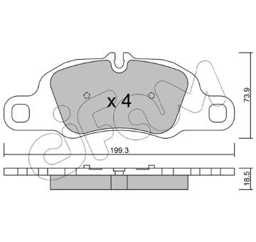 Sada brzdových destiček, kotoučová brzda CIFAM 822-1027-0