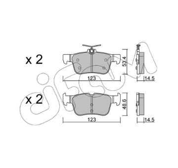 Sada brzdových platničiek kotúčovej brzdy CIFAM 822-1040-2