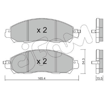 Sada brzdových destiček, kotoučová brzda CIFAM 822-1081-1