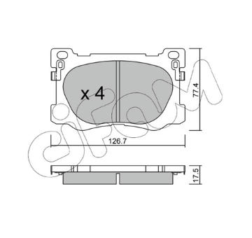 Sada brzdových destiček, kotoučová brzda CIFAM 822-1093-0