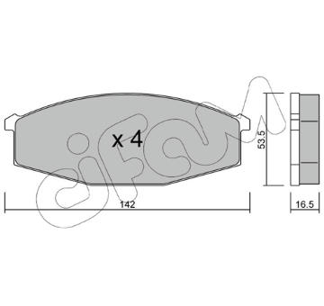 Sada brzdových destiček, kotoučová brzda CIFAM 822-110-0