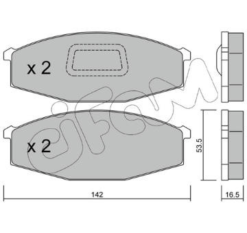Sada brzdových destiček, kotoučová brzda CIFAM 822-110-1