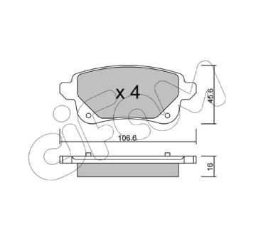 Sada brzdových destiček, kotoučová brzda CIFAM 822-1112-0