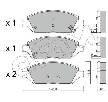 Sada brzdových destiček, kotoučová brzda CIFAM 822-1113-0