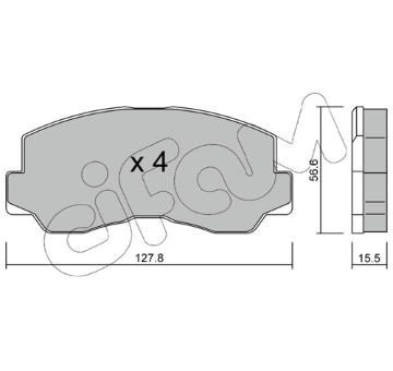 Sada brzdových destiček, kotoučová brzda CIFAM 822-112-0