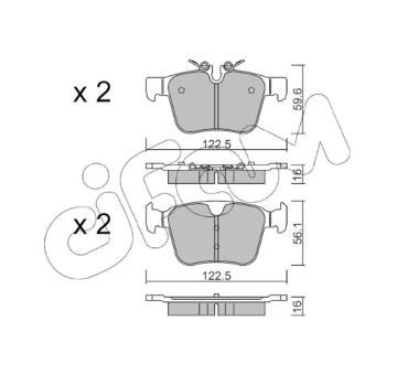 Sada brzdových destiček, kotoučová brzda CIFAM 822-1122-0