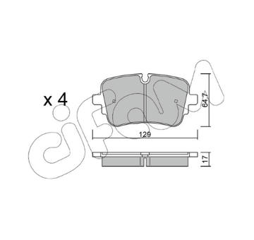 Sada brzdových destiček, kotoučová brzda CIFAM 822-1130-1