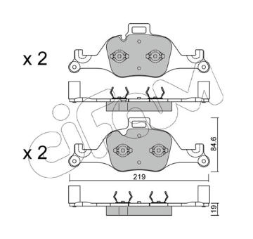 Sada brzdových platničiek kotúčovej brzdy CIFAM 822-1145-0