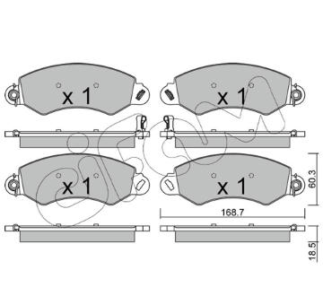 Sada brzdových destiček, kotoučová brzda CIFAM 822-1148-0