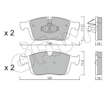 Sada brzdových destiček, kotoučová brzda CIFAM 822-1188-0