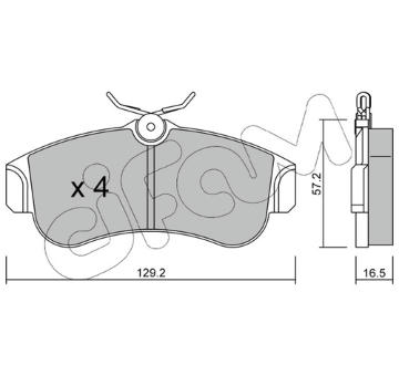 Sada brzdových destiček, kotoučová brzda CIFAM 822-123-0