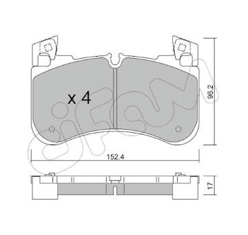 Sada brzdových destiček, kotoučová brzda CIFAM 822-1251-0