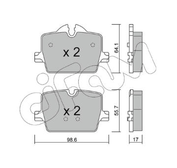 Sada brzdových destiček, kotoučová brzda CIFAM 822-1265-0