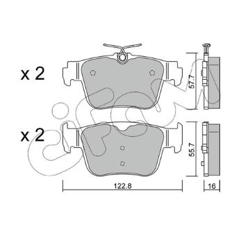 Sada brzdových destiček, kotoučová brzda CIFAM 822-1317-0