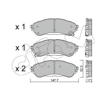 Sada brzdových platničiek kotúčovej brzdy CIFAM 822-1344-0