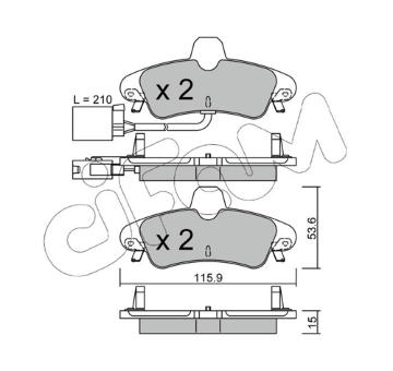 Sada brzdových destiček, kotoučová brzda CIFAM 822-143-2
