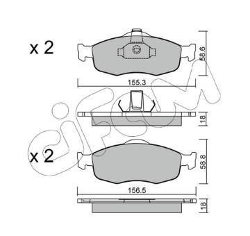 Sada brzdových destiček, kotoučová brzda CIFAM 822-146-0