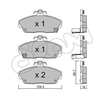 Sada brzdových platničiek kotúčovej brzdy CIFAM 822-174-0