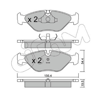 Sada brzdových destiček, kotoučová brzda CIFAM 822-209-0