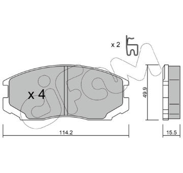Sada brzdových destiček, kotoučová brzda CIFAM 822-221-1
