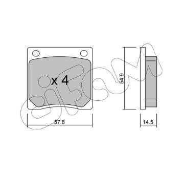 Sada brzdových destiček, kotoučová brzda CIFAM 822-229-0