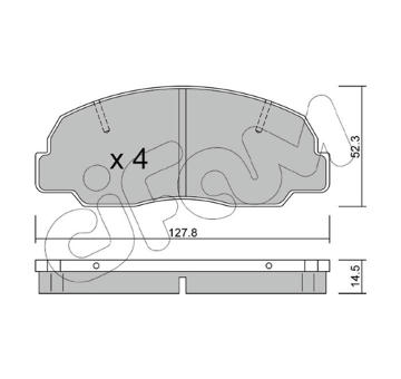 Sada brzdových platničiek kotúčovej brzdy CIFAM 822-239-0