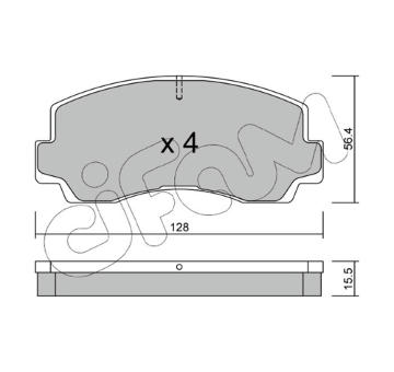 Sada brzdových platničiek kotúčovej brzdy CIFAM 822-243-0