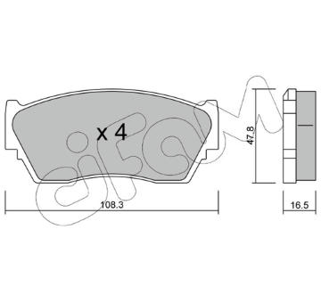 Sada brzdových destiček, kotoučová brzda CIFAM 822-246-0