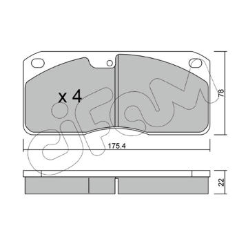 Sada brzdových destiček, kotoučová brzda CIFAM 822-270-0