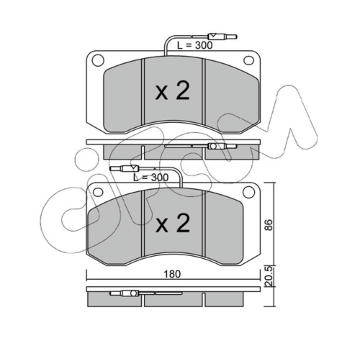 Sada brzdových destiček, kotoučová brzda CIFAM 822-272-0