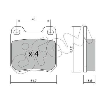 Sada brzdových destiček, kotoučová brzda CIFAM 822-275-0