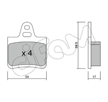 Sada brzdových destiček, kotoučová brzda CIFAM 822-284-0