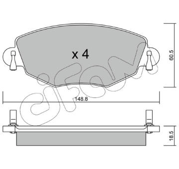 Sada brzdových platničiek kotúčovej brzdy CIFAM 822-318-0