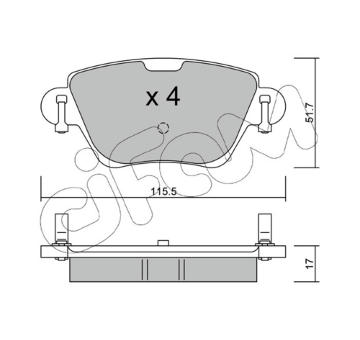 Sada brzdových destiček, kotoučová brzda CIFAM 822-319-0