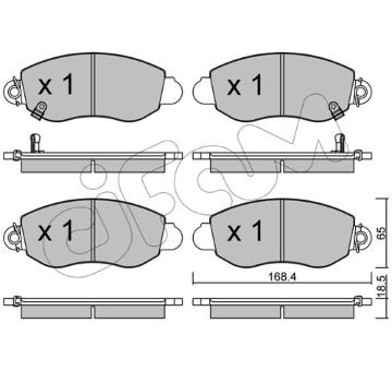 Sada brzdových destiček, kotoučová brzda CIFAM 822-320-0