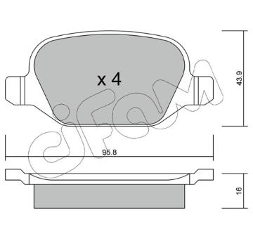 Sada brzdových destiček, kotoučová brzda CIFAM 822-324-1