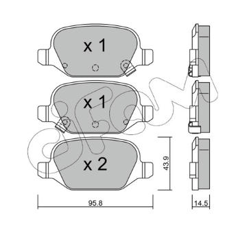 Sada brzdových platničiek kotúčovej brzdy CIFAM 822-324-5