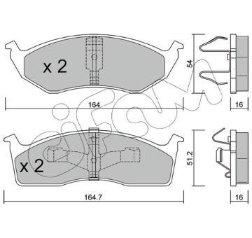 Sada brzdových destiček, kotoučová brzda CIFAM 822-356-1