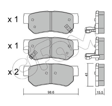 Sada brzdových destiček, kotoučová brzda CIFAM 822-365-0