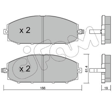 Sada brzdových destiček, kotoučová brzda CIFAM 822-407-0