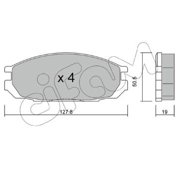 Sada brzdových platničiek kotúčovej brzdy CIFAM 822-409-0
