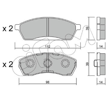 Sada brzdových platničiek kotúčovej brzdy CIFAM 822-410-0