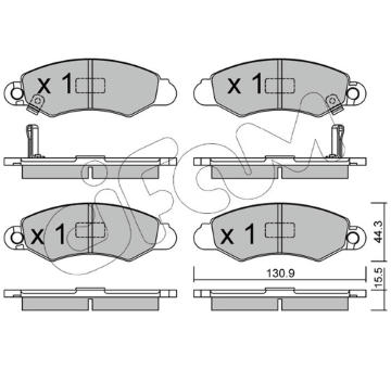 Sada brzdových platničiek kotúčovej brzdy CIFAM 822-418-0