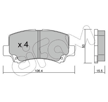 Sada brzdových destiček, kotoučová brzda CIFAM 822-419-0