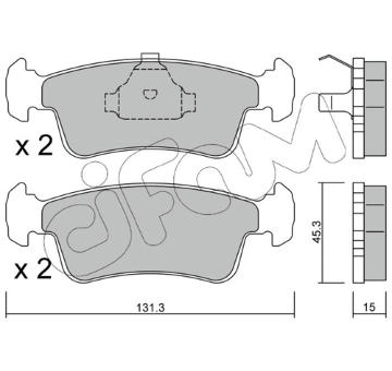 Sada brzdových platničiek kotúčovej brzdy CIFAM 822-420-0