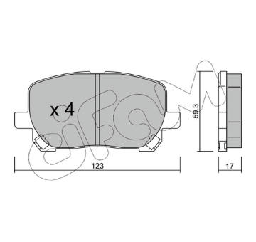 Sada brzdových destiček, kotoučová brzda CIFAM 822-427-0