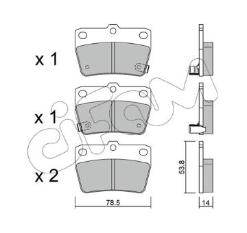 Sada brzdových destiček, kotoučová brzda CIFAM 822-431-0