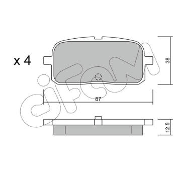 Sada brzdových destiček, kotoučová brzda CIFAM 822-445-0