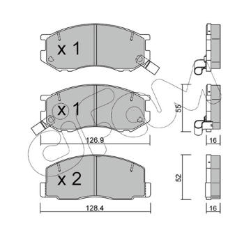 Sada brzdových destiček, kotoučová brzda CIFAM 822-455-0