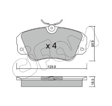 Sada brzdových destiček, kotoučová brzda CIFAM 822-538-0